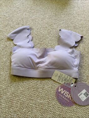 WISKII Lavender Scallop Edge Sports Bra - Light Purple